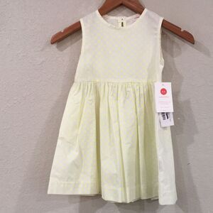 NEW Smiling Buttons Girls Sz 6Y Neon Dots Pinny Dress 100% Cotton‎
